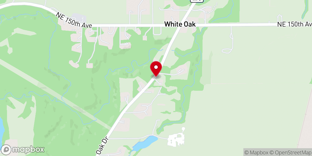 Map showing location of White Oak Church