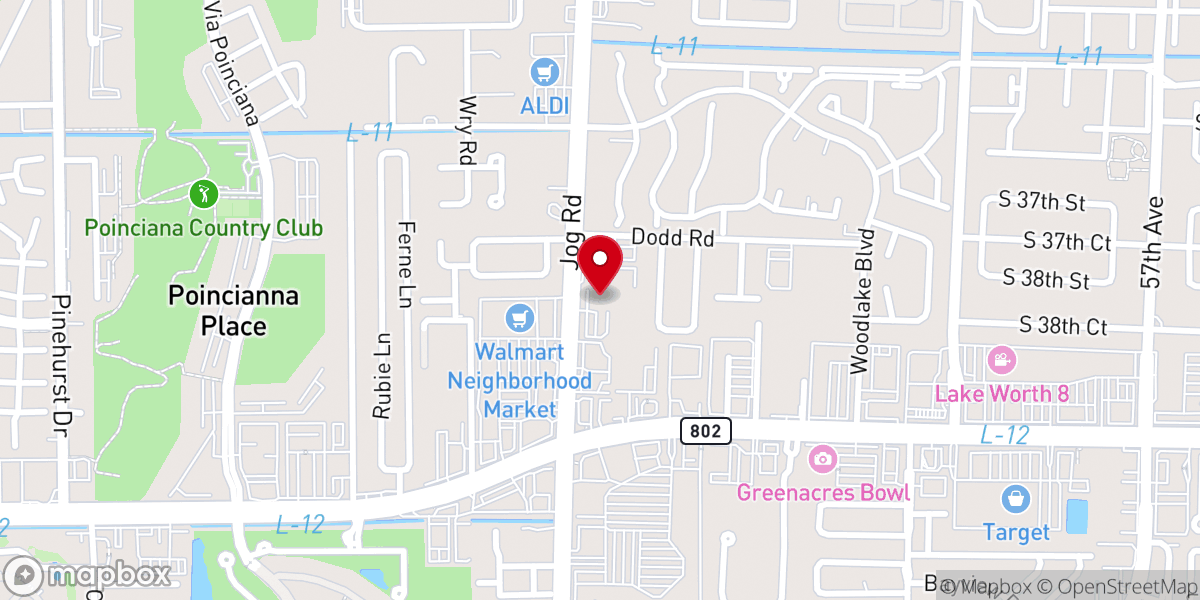 Map showing location of Vineyard Community Church Palm Beaches