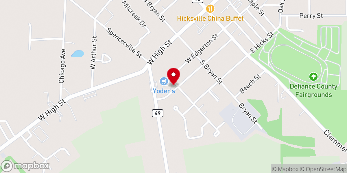Map showing location of Seventh Day Adventist Church