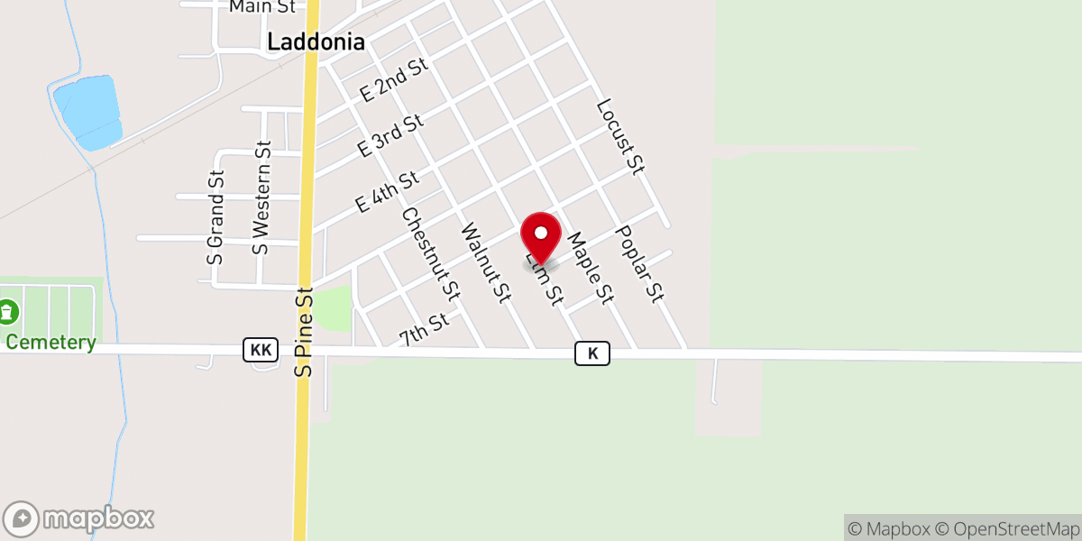 Map showing location of Saint John's Catholic Church Food Pantry - Food Distribution Center