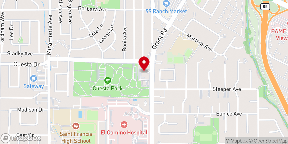 Map showing location of Saint Timothy Episcopal Church
