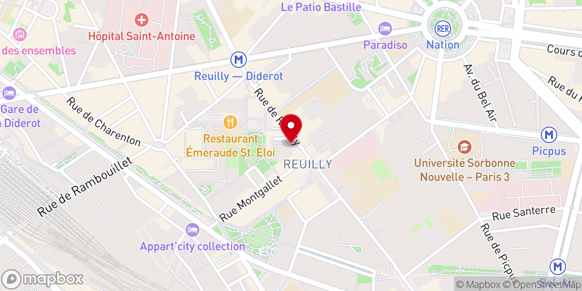 Map showing location of Église Saint-Éloi