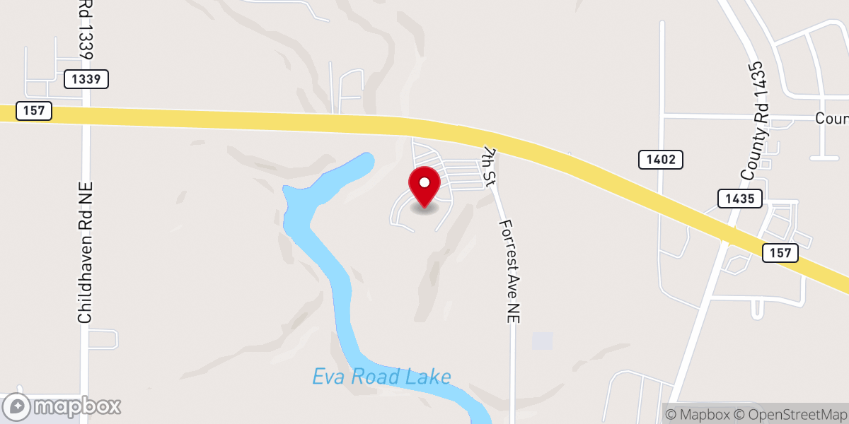 Map showing location of Northbrook Baptist Church