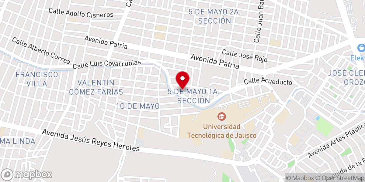 Map showing location of La Roca IGLESIA CRISTIANA