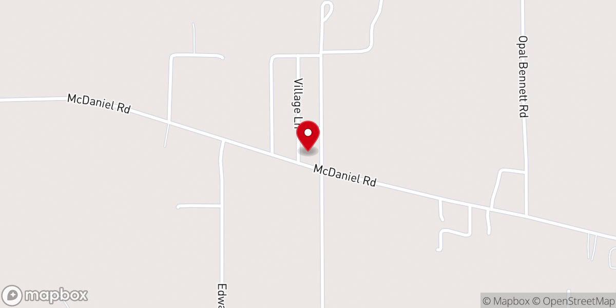 Map showing location of Morris Chapel Church of God