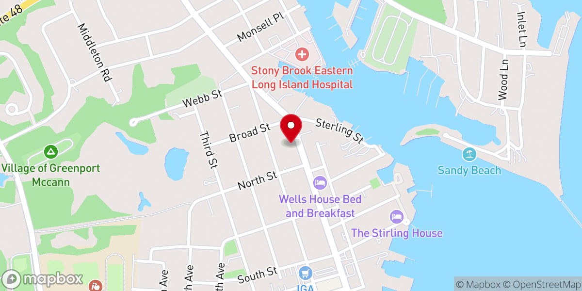 Map showing location of Greenpoint United Methodist Church