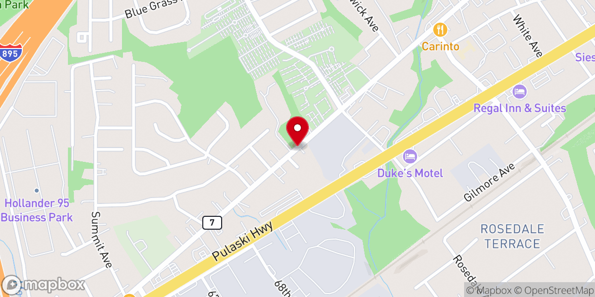 Map showing location of Primitive Baptist Church
