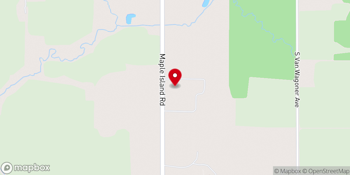 Map showing location of Heritage Farms Market
