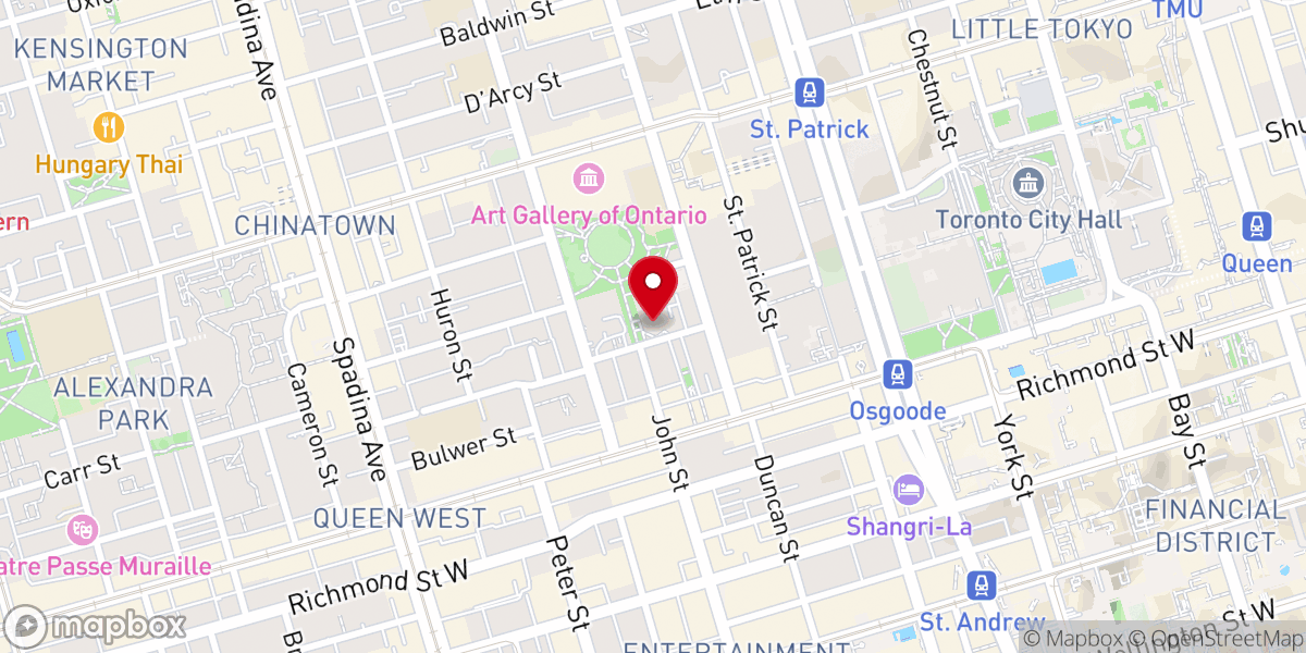 Map showing location of City Shul