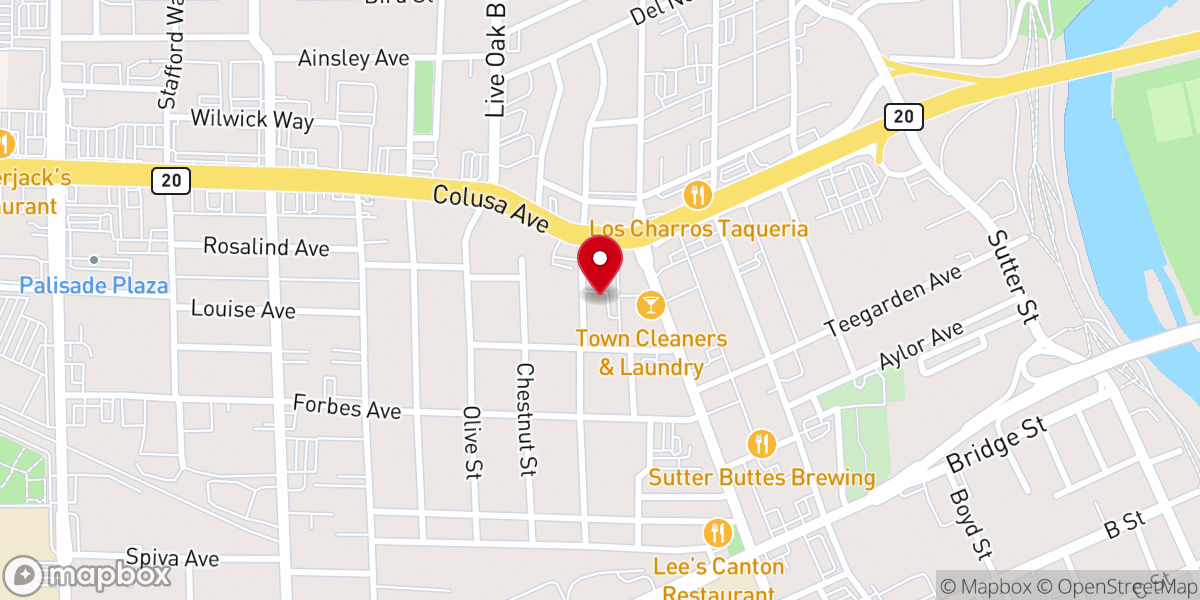 Map showing location of Church of Christ