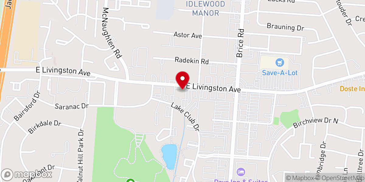 Map showing location of Calvary Chapel of Columbus