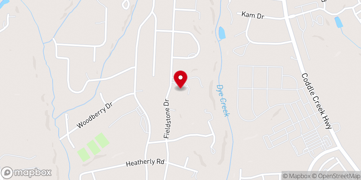 Map showing location of Fieldstone Presbyterian Church
