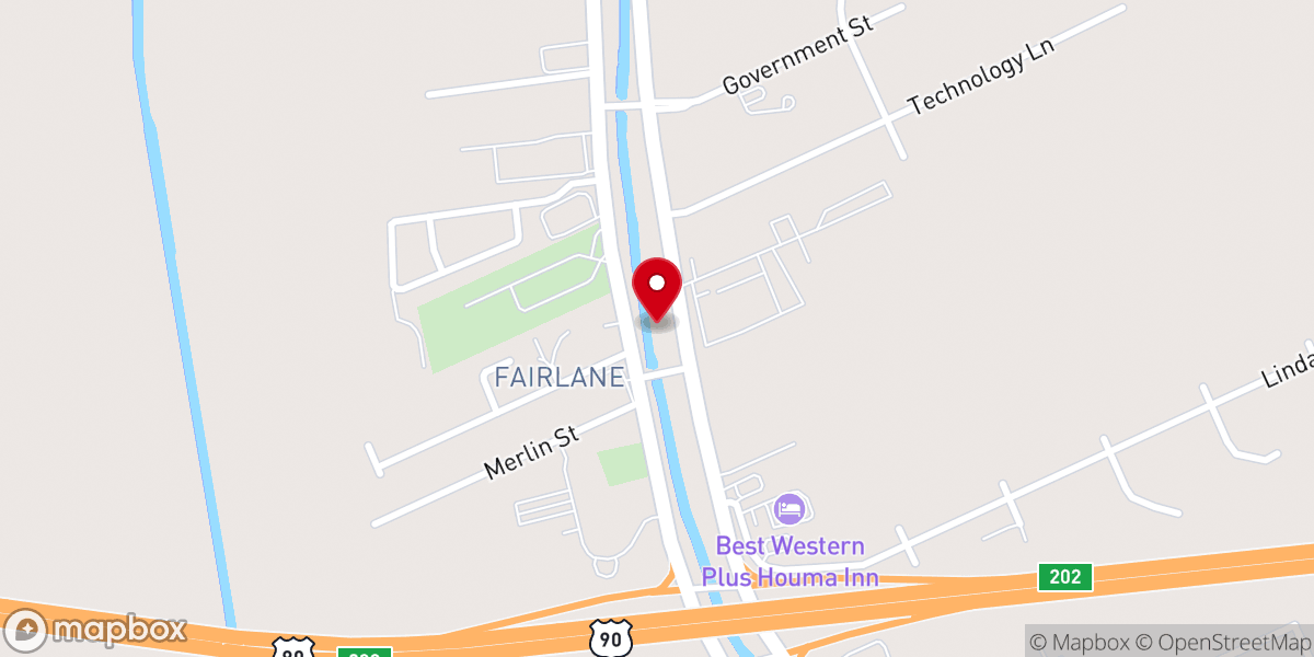 Map showing location of Bourgeois Meat Market - Gray
