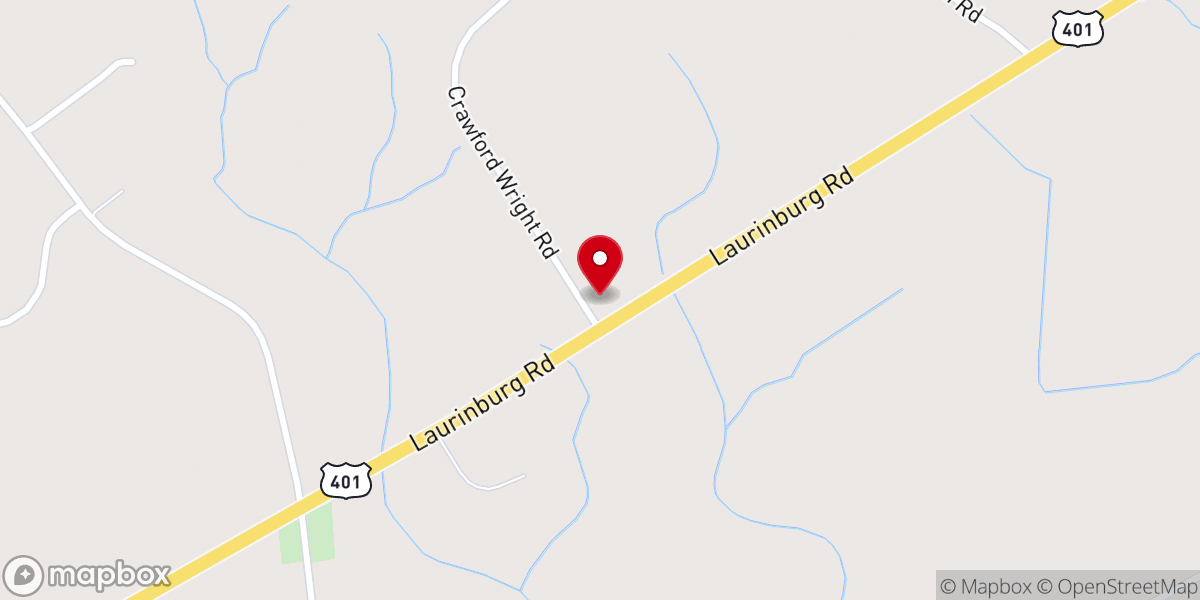 Map showing location of Raeford Spanish Seventh Day Adventist Church