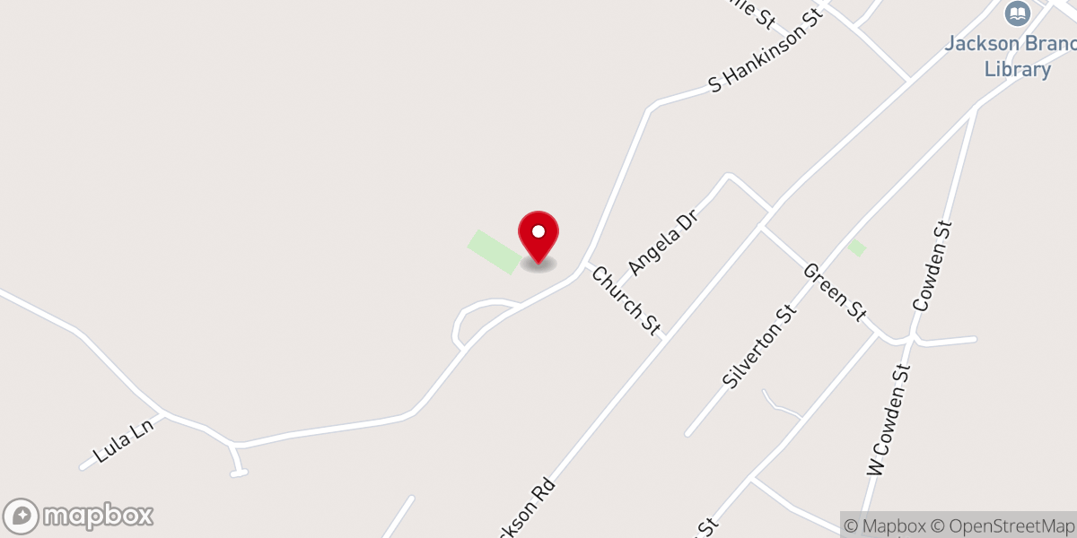 Map showing location of Bean Pond Church