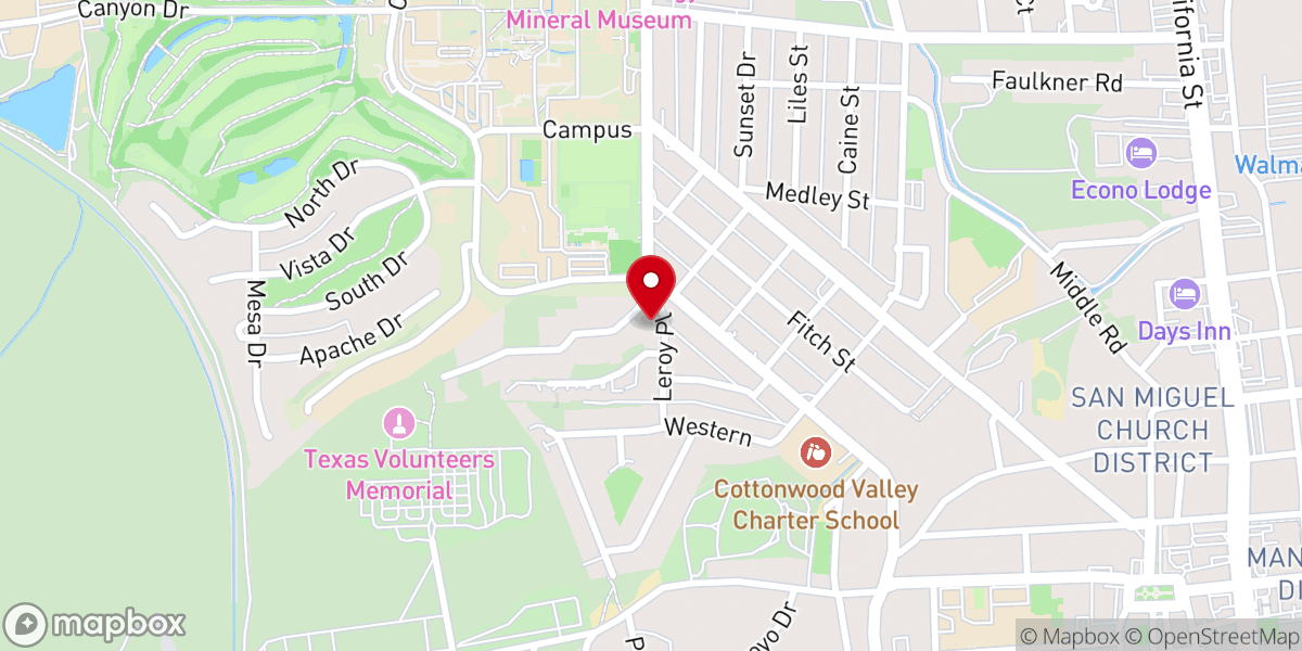 Map showing location of St Paul United Methodist Church