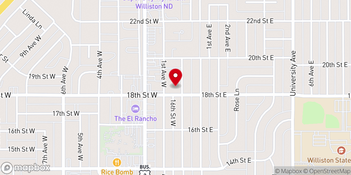 Map showing location of Concordia Lutheran Church - LCMS