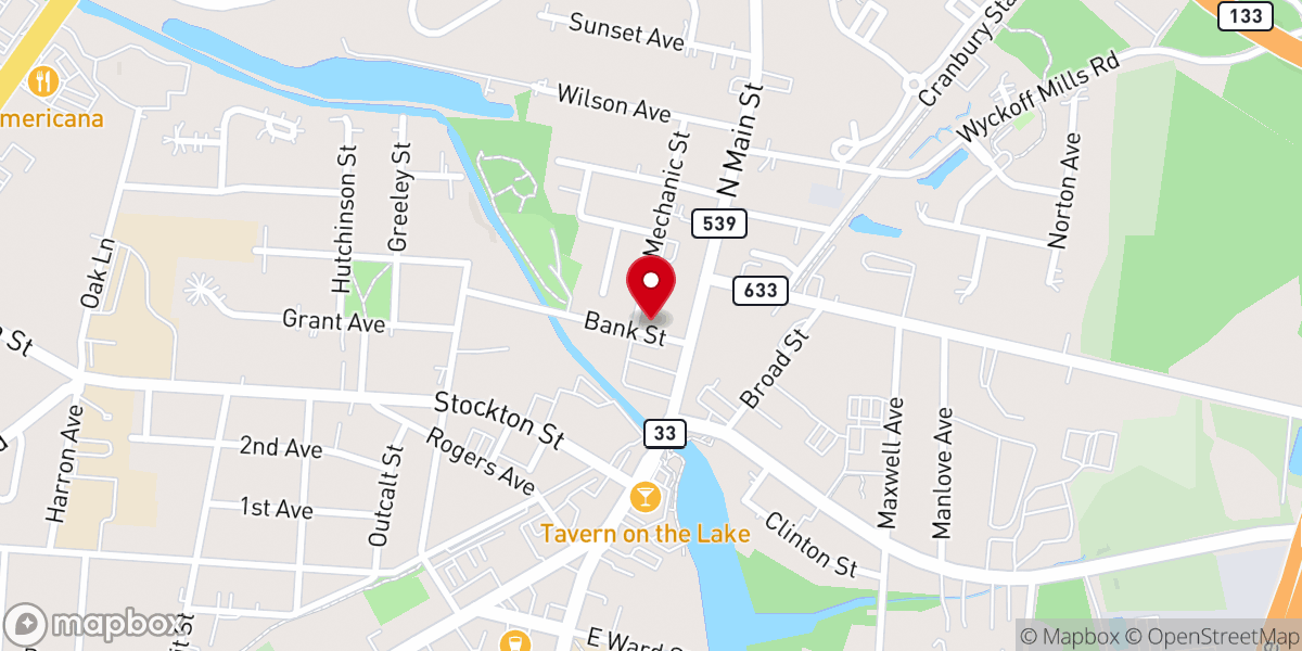 Map showing location of Calvary Assembly of God