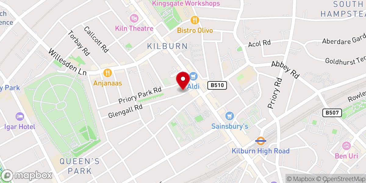 Map showing location of Silver's Apartment