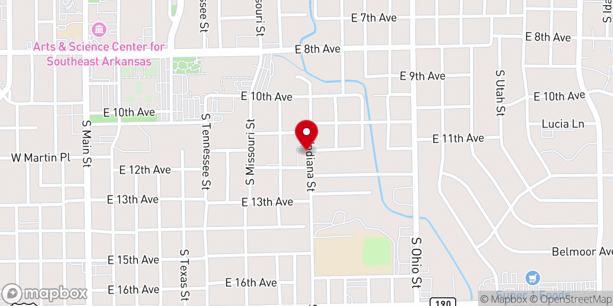 Map showing location of Indiana Street Baptist