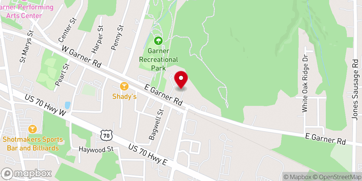 Map showing location of Hayes Chapel Christian Church