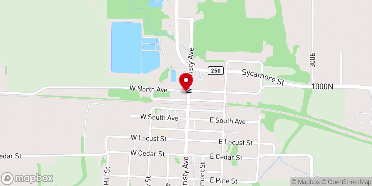 Map showing location of Hopewell United Methodist Church