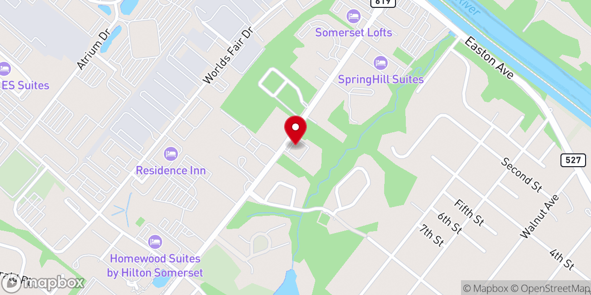 Map showing location of Somerset Bible Baptist Church