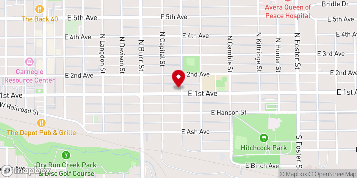 Map showing location of Mitchell Seventh-day Adventist Church