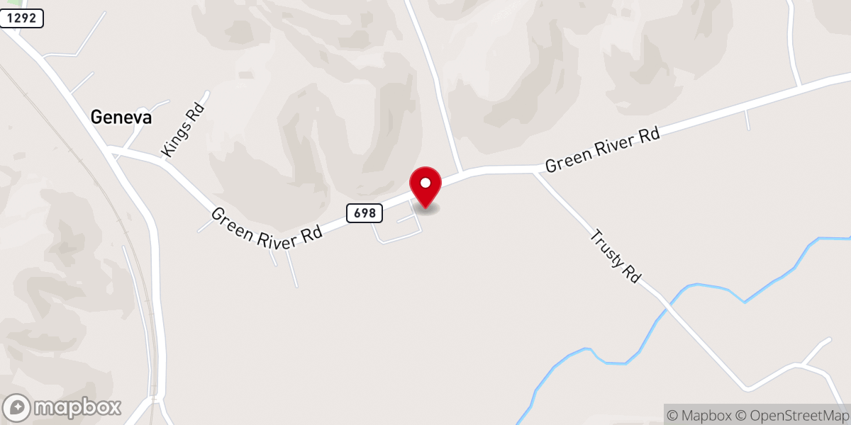 Map showing location of Green River Pentecostal Church