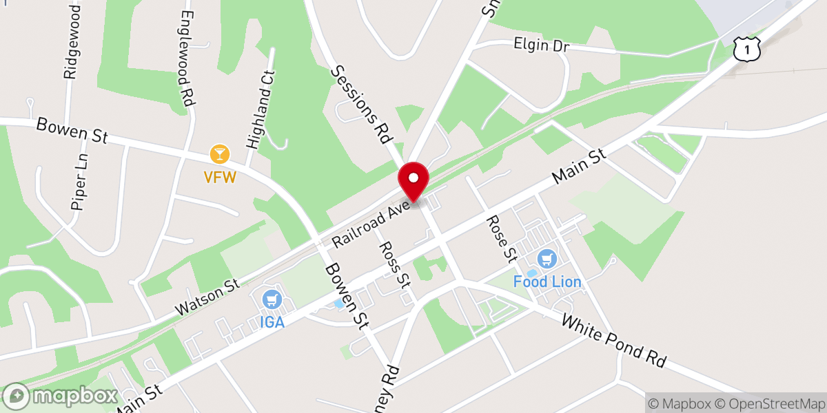 Map showing location of The Cornbread Cafe