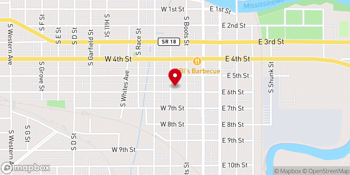 Map showing location of God's House Marion