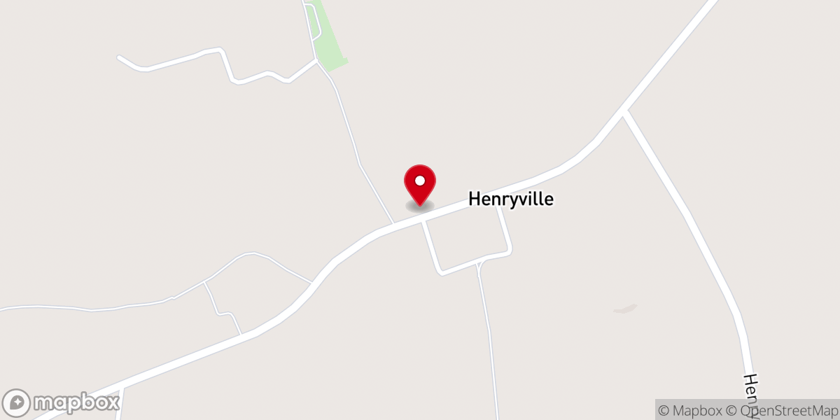 Map showing location of Henryville Church of Christ
