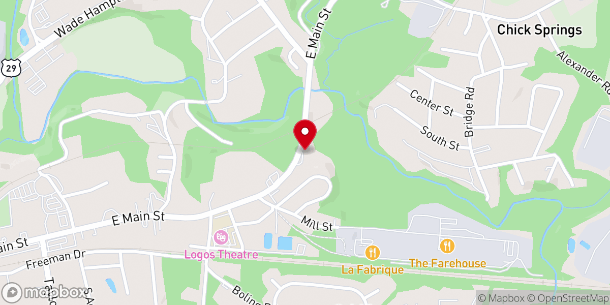 Map showing location of Covenant Presbyterian Church