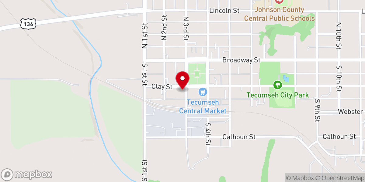 Map showing location of United Church of Christ