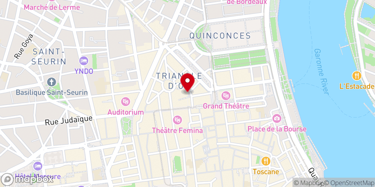 Map showing location of Église Notre-Dame de Bordeaux