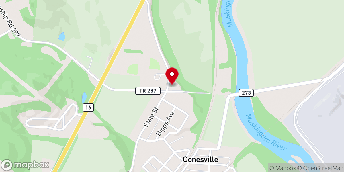 Map showing location of Conesville-New Mosco United