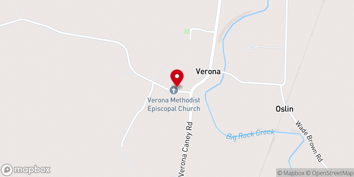 Map showing location of Grace Baptist Fellowship