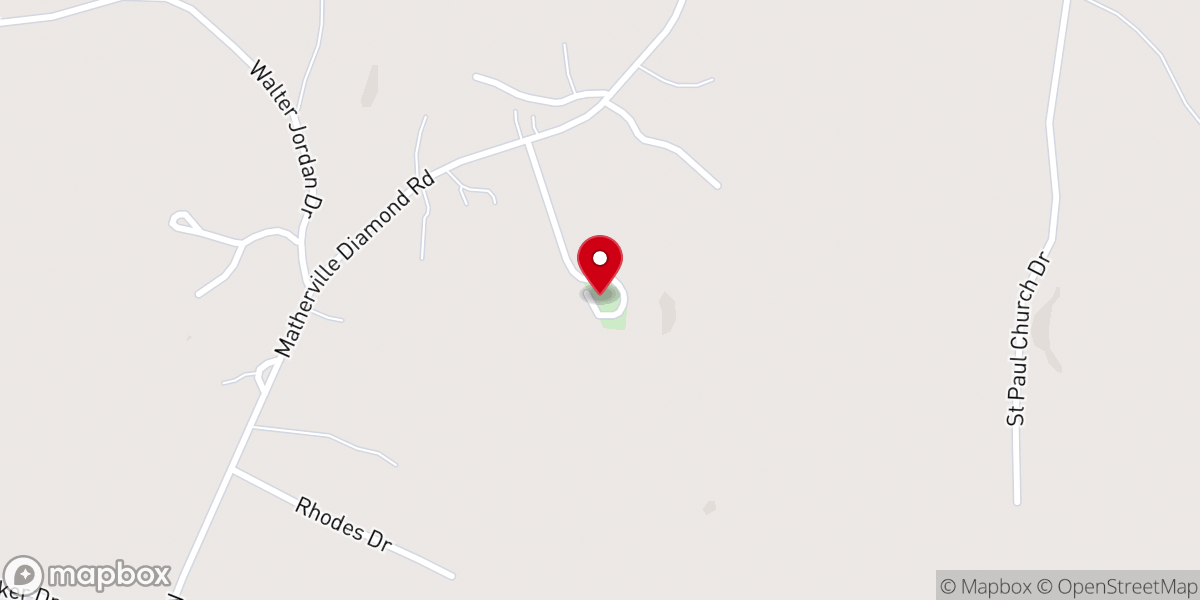 Map showing location of Hebron United Methodist Church