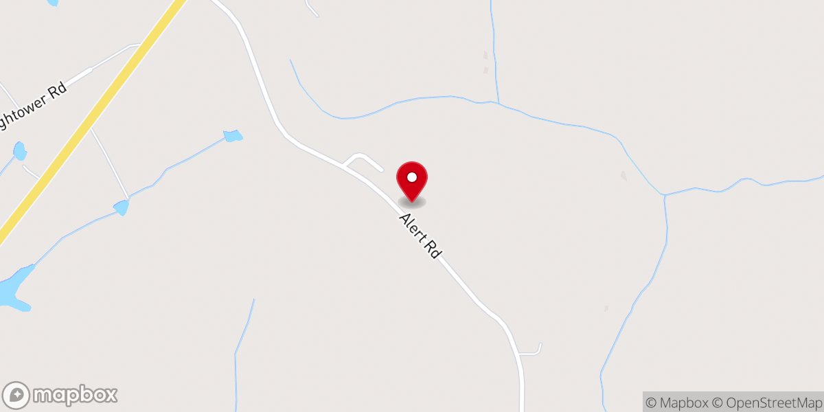 Map showing location of Jordan Chapel Baptist Church