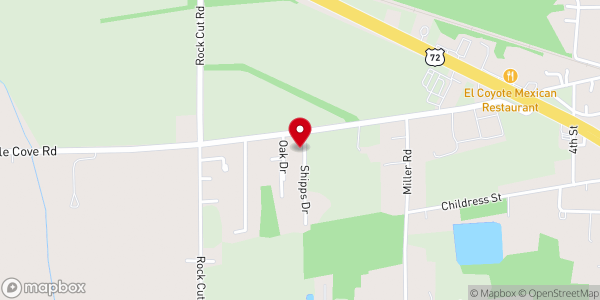Map showing location of Shipp Park Church