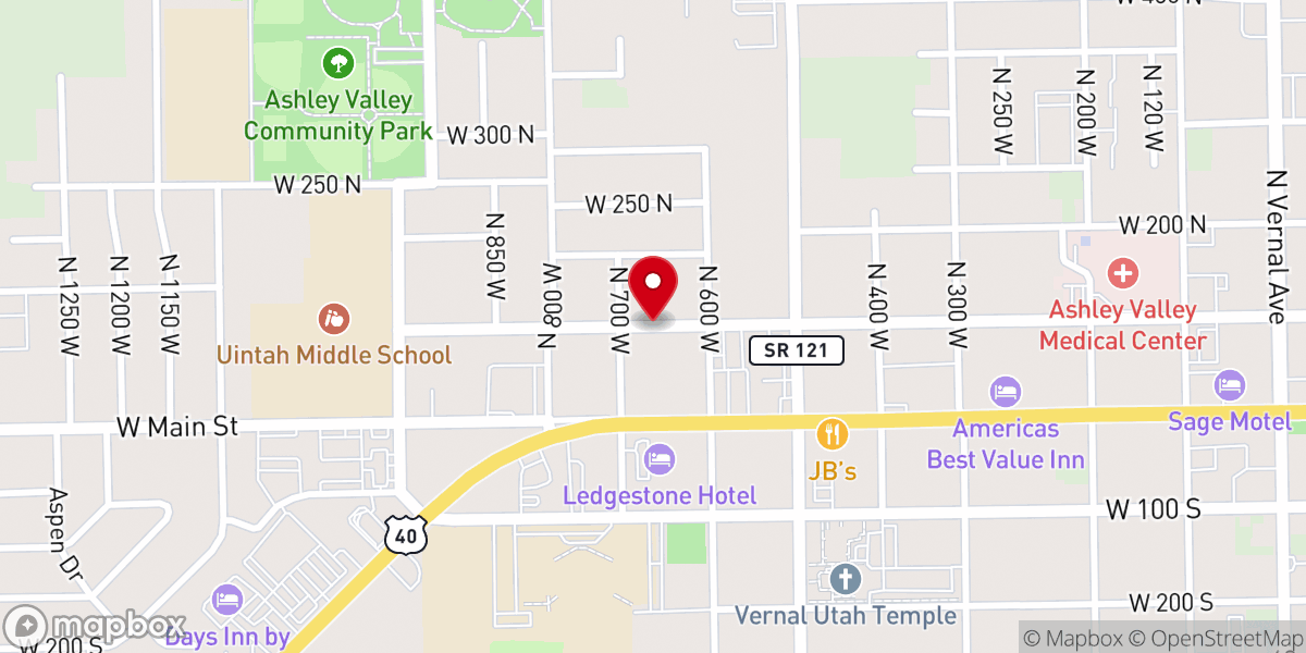 Map showing location of Oasis House of Glory