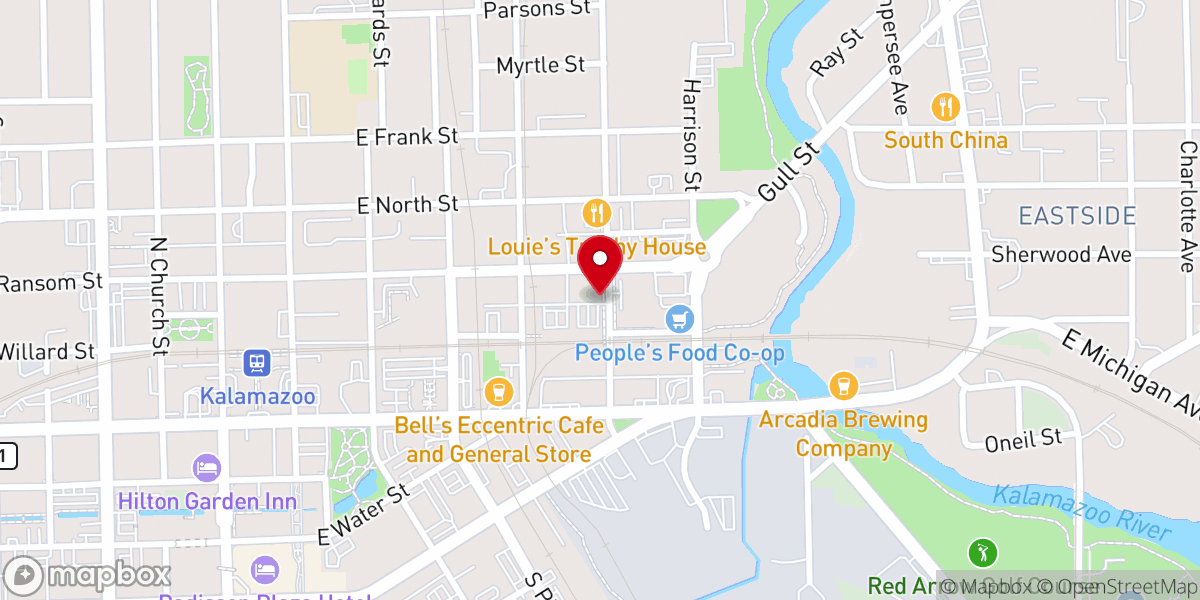 Map showing location of The River Church