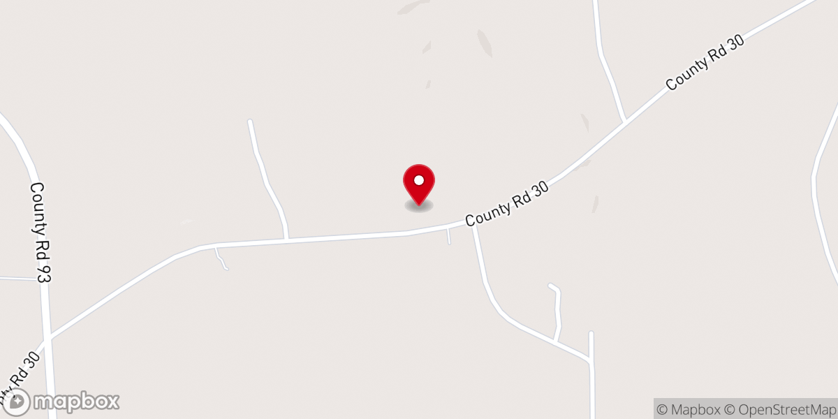 Map showing location of Sweetwater Baptist Church