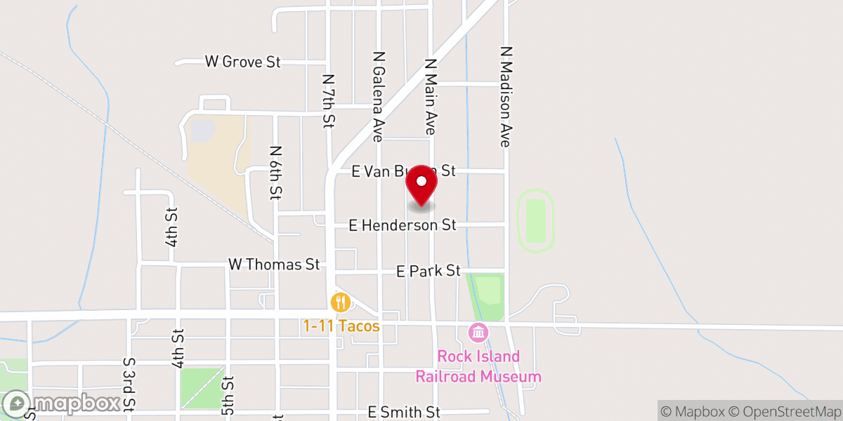 Map showing location of Wyoming Methodist Church