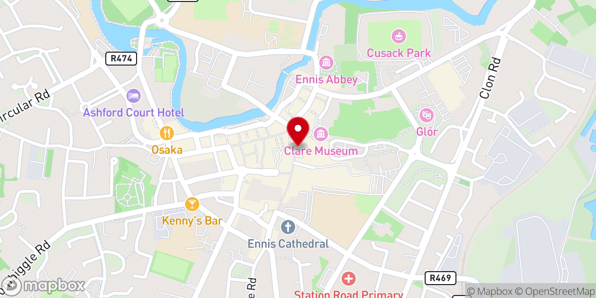 Map showing location of LANA Ennis (O'Connell Street) Asian Street Food