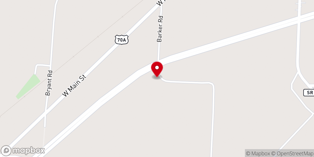 Map showing location of MT. OLIVE M.B. CHURCH
