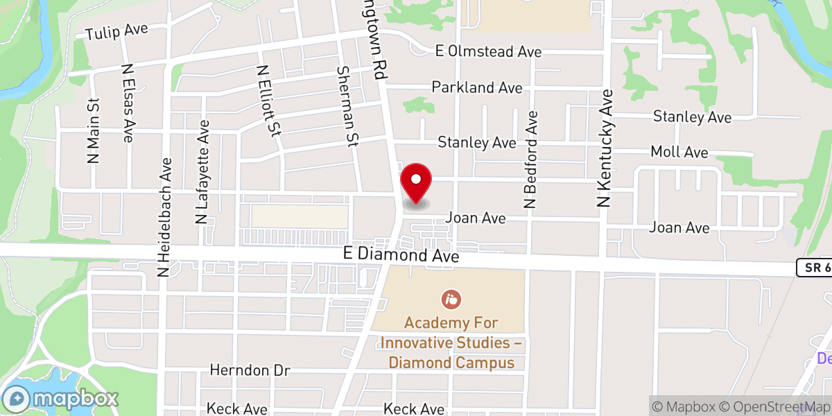Map showing location of Concordia Lutheran Church