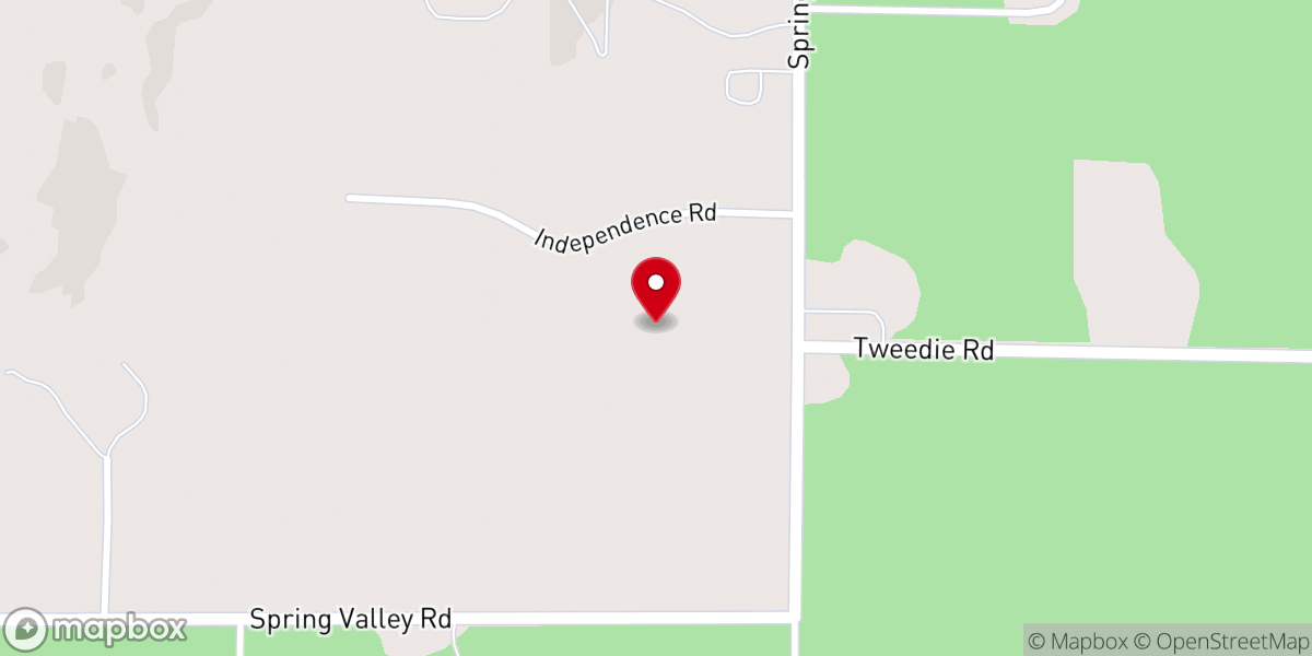 Map showing location of Spring Valley Mennonite Church