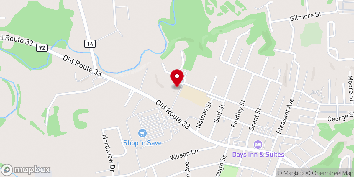 Map showing location of Landmark Baptist Church