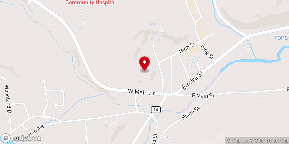 Map showing location of Saint John’s Catholic Church